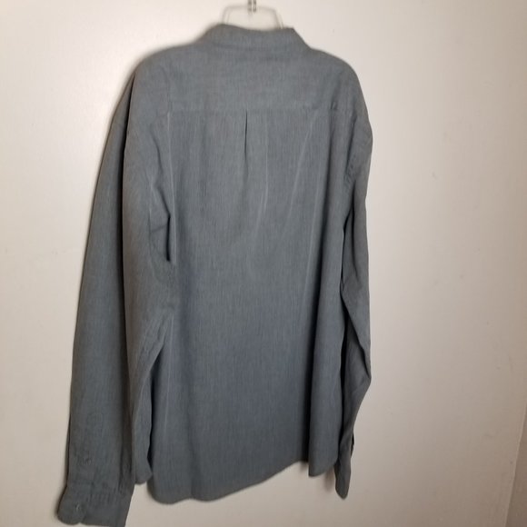 Old Navy Shirt Mens Size XL X-Large Gray Slim Fit Button Down Long Sleeve - Picture 2 of 9